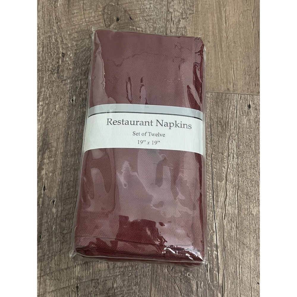 12 Pack of Restaurant Cloth Napkins 19x19 Inches Dinner Napkins 100% Cotton